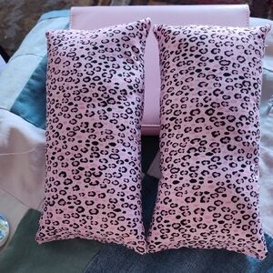 Pink Leopard Print Boot Pillows